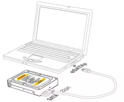 hdd ssd 2 5 korpusas - Delock Internal Enclosure 3,5'' for 2,5'' HDD/SSD SATA - 4 nuotrauka