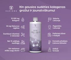 sapiens - SAPIENS jūrinis hidrokolagenas su hialuronu, miško uogų skonio, 500 ml - 5 nuotrauka