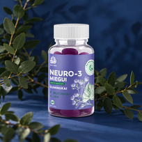melatoninas -  ŠVF guminukai-vitaminai su melatoninu NEURO-3 MIEGUI, 60 guminukų - 2 nuotrauka