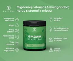 eurovaistine - SAPIENS Ašvaganda, 60 guminukų - 4 nuotrauka