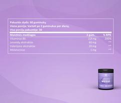 melatoninas - Guminukai miegui (su melatoninu) SAPIENS N60 - 3 nuotrauka