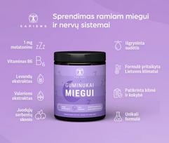 melatoninas - Guminukai miegui (su melatoninu) SAPIENS N60 - 4 nuotrauka