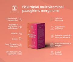 sapiens multivitaminai -  SAPIENS multivitaminai merginoms, 30 tablečių - 4 nuotrauka