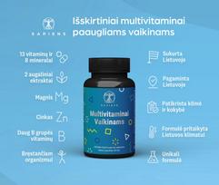 sapiens - SAPIENS multivitaminai vaikinams (paaugliams), 30 tablečių - 4 nuotrauka