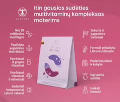 sapiens -  SAPIENS multivitaminai moterims (rytas + vakaras), 60 tablečių - 4 nuotrauka