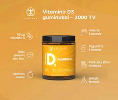 sapiens - SAPIENS VITAMINO D3 guminukai, 60 guminukų - 4 nuotrauka