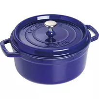 la cocotte - Staub La Cocotte apvalus ketaus puodas 24 cm, 3.8 l, mėlynas (Blue) - 2 nuotrauka