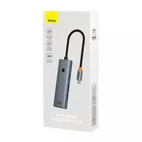usb c kabelis - 4in1 Hub Baseus UltraJoy USB-C iki USB 3.0 (pilka erdvė) - 3 nuotrauka