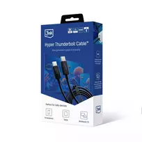 thunderbolt 3 - 3MK Hyper ThunderBolt Cable 240W 1m Black - 4 nuotrauka