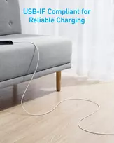 usb c a - Anker 322 USB-A to USB-C kabelis 0,9 m Baltas (White) - 6 nuotrauka