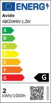 g4 led lemputes - AVIDE LED lemputė 1.2W G4 4000K 90 lm - 2 nuotrauka
