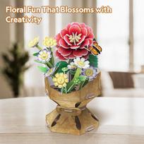 3d puzzle - CubicFun 3D dėlionė Kamelijų gėlių puokštė W3302H 33020 - 2 nuotrauka
