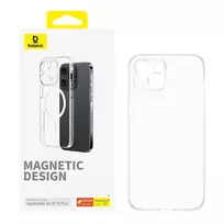 magnetic baseus - Baseus "Magnetic OS-Lucent Series iPhone 15 Plus" Clear - 3 nuotrauka