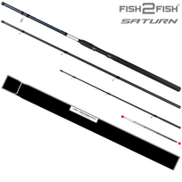 dugnine meskere - FISH2FISH Saturn Feeder 3X, 3.90 m, 90-120-150 g, Juoda (Black) - 2 nuotrauka