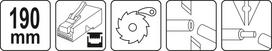 rj45 reples - Yato YT-22442  (Juoda, Raudona) - 2 nuotrauka