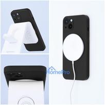 iphone apple deklai - Apple iPhone 12 Pro Silicone Case with MagSafe - Juodas (Black) - 9 nuotrauka