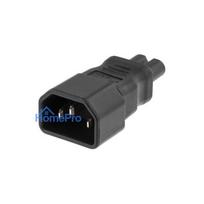250v maitinimo laidas - DELTACO maitinimo adapteris, IEC 60320 C14 prie IEC 60320 C7, 250V / 2.5A, juodas - 2 nuotrauka