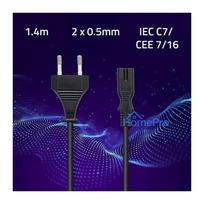 cable power - Qoltec AC Power Cable 2pin 1.4m Black - 3 nuotrauka