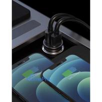 ikrovikliai type 2 - Automobilinis įkroviklis Swissten SW-CCH-ME2-QC3.0-PD-36W-S, USB 3.0/USB Type C, sidabro, 36 W - 2 nuotrauka