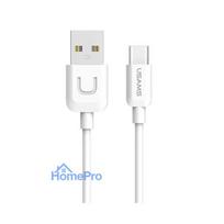 usb a usb c pakrovejas - Usams U-Turn USB To USB Type-C Cable 1m White - 2 nuotrauka