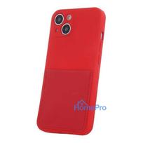 deklai iphone 14 silicone - Fusion Accessories "Card Case iPhone 14 Pro Max" Red - 2 nuotrauka