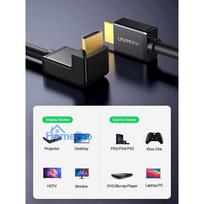 hdmi laidas 2m - Ugreen HD103 cable HDMI to HDMI Angle, 4K, 2m Black - 2 nuotrauka