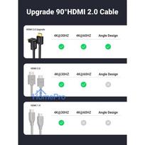 hdmi laidas 2m - Ugreen HD103 cable HDMI to HDMI Angle, 4K, 2m Black - 5 nuotrauka