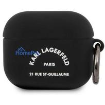 ausiniu deklas - Karl Lagerfeld "KLACA3SILRSGBK Rue St Guillaume Case AirPods 3" Black - 2 nuotrauka