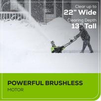 sniego valytuvai - Greenworks 60V gd60st, 56 cm - 5 nuotrauka