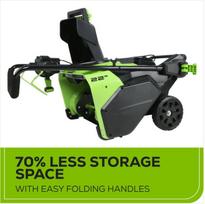 sniego valytuvai - Greenworks 60V gd60st, 56 cm - 8 nuotrauka