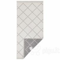 Bougari dvipusis kilimas - takelis Twin Supreme Grey Cream, 80x350 cm