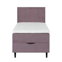 lova 90 x 200 rozine - Lova Home4you Laara, 90 x 200 cm, rožinė, su čiužiniu, su grotelėmis - 2 nuotrauka