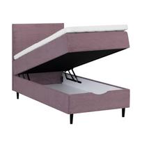 lova 90 x 200 rozine - Lova Home4you Laara, 90 x 200 cm, rožinė, su čiužiniu, su grotelėmis - 4 nuotrauka