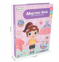 magnetines deliones - Malplay Magnetinė dėlionė Merginos aprengimas, 51 det. - 6 nuotrauka