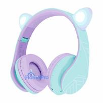 belaides ausines violetines - PowerLocus P2 Cat Ears Wireless Purple (Violetinis) - 3 nuotrauka