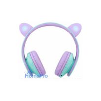 belaides ausines violetines - PowerLocus P2 Cat Ears Wireless Purple (Violetinis) - 4 nuotrauka