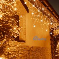 led girlianda uzuolaida - LED kalėdinė užuolaida Springos CL0332, 12 m, šiltai balta (Warm White), 300 LED - 7 nuotrauka