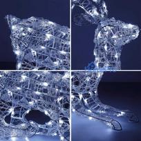 dekoracija elnias - Kalėdinė dekoracija LED elnias, Springos CL4121, 130 LED, šaltai balta - 9 nuotrauka