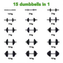 ketaus - Ketaus hantelis TUNTURI, 15kg - 2 nuotrauka