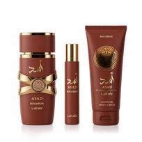 asad bourbon - Lattafa Asad Bourbon rinkinys: EDP 100 ml + EDP 12 ml + dušo gelis 100 ml - 2 nuotrauka