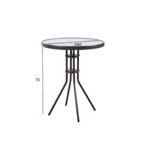 lauko staliukas dublin - Lauko stalas Home4you Dublin Dark Brown, 60 x 60 x 70 cm - 2 nuotrauka