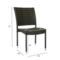 senukai foteliai - Home4You Chair Wicker 3 Dark Brown - 2 nuotrauka