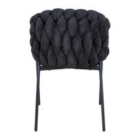 valgomojo kede kresliukas - Valgomojo kėdė Home4you Kronos, matinė, juoda, 57 cm x 58 cm x 79 cm - 3 nuotrauka