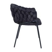valgomojo kede kresliukas - Valgomojo kėdė Home4you Kronos, matinė, juoda, 57 cm x 58 cm x 79 cm - 4 nuotrauka