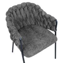 valgomojo kede kresliukas - Valgomojo kėdė Home4you Kronos, matinė, pilka, 57 cm x 58 cm x 79 cm - 2 nuotrauka