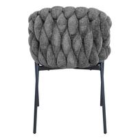 valgomojo kede kresliukas - Valgomojo kėdė Home4you Kronos, matinė, pilka, 57 cm x 58 cm x 79 cm - 3 nuotrauka