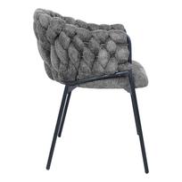 valgomojo kede kresliukas - Valgomojo kėdė Home4you Kronos, matinė, pilka, 57 cm x 58 cm x 79 cm - 4 nuotrauka