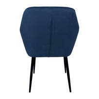 valgomojo kede kresliukas - Valgomojo kėdė Home4you Evelin 10567, matinė, mėlyna, 59 cm x 58 cm x 81 cm - 4 nuotrauka
