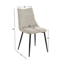 valgomojo kedes beige - Valgomojo kėdė Home4you Maia 10545, matinė, smėlio, 46 cm x 59 cm x 86 cm - 2 nuotrauka