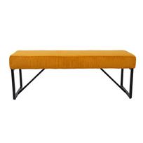 minkstasuolis - Prieškambario suoliukas Home4you Myla, geltonas, 110 cm x 36 cm x 42 cm - 2 nuotrauka